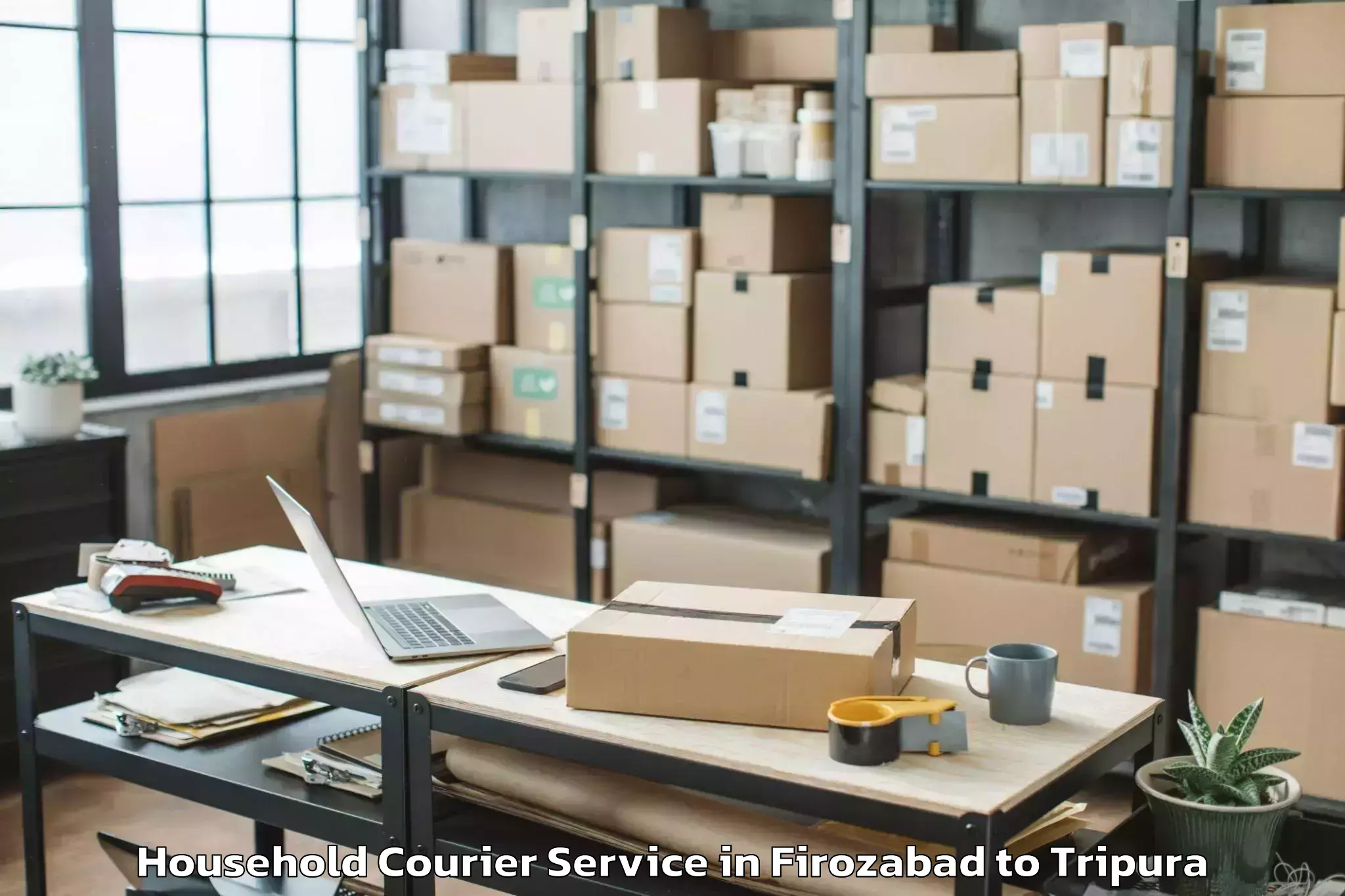 Affordable Firozabad to Dasda Household Courier